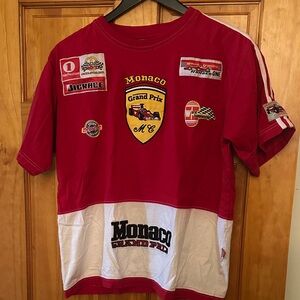 Monaco Grand Prix Kids Racing Shirt - Red and White